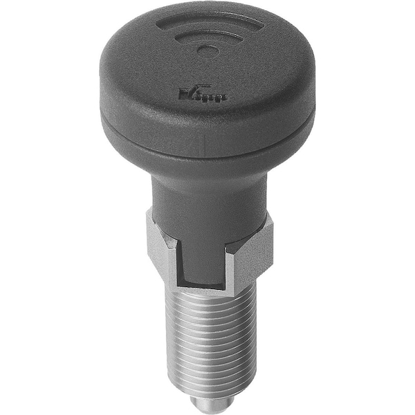 Indexing Plunger W Sensor, Size:4, M20X1, 5, D=10, Form:C W.Locking Slot Wo Locknut, Stainless Not
